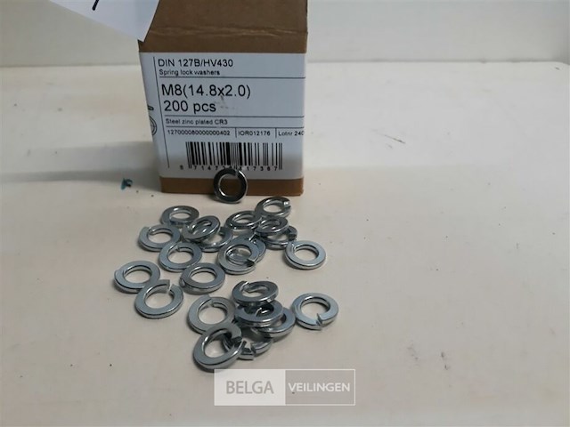 1 x veerringen verzinkt m 8 200 stuks - afbeelding 3 van  3
