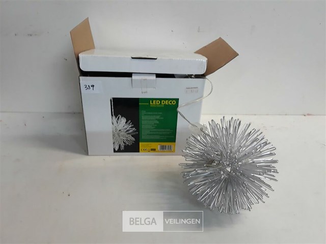 1 x verlichte bal warm wit led - afbeelding 2 van  3