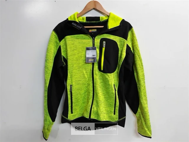 1 x vest met kap fluo geel blaklader m - afbeelding 1 van  3