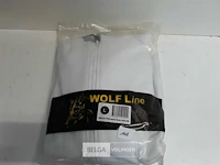 1 x vest met rits + kap wit wolf line l - afbeelding 3 van  3