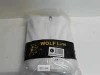 1 x vest met rits + kap wit wolf line l - afbeelding 3 van  3