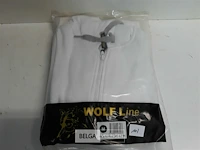 1 x vest met rits + kap wit wolf line m - afbeelding 3 van  3