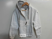 1 x vest met rits + kap wit wolf line s - afbeelding 3 van  3