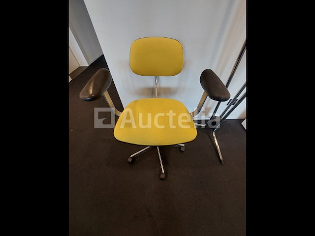 1 x vintage bureaustoelen fritz hansen kevi - design jörgen rasmussen - afbeelding 4 van  4