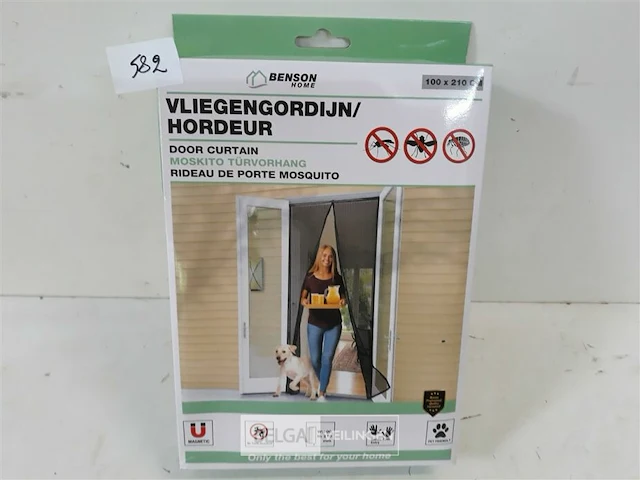 1 x vliegengordijn 100x210 cm magneetsluiting - afbeelding 1 van  3
