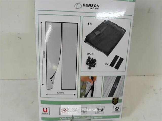1 x vliegengordijn 100x210 cm magneetsluiting - afbeelding 3 van  3