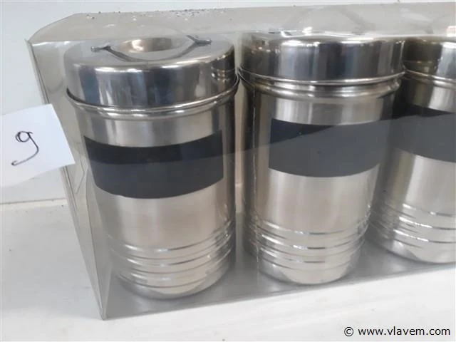 1 x voorraadpot set 3 delig h16cm dia 9 cm - afbeelding 2 van  2