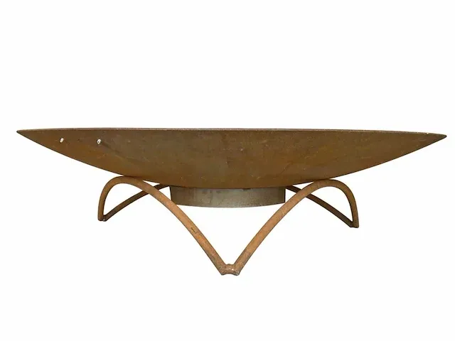 1 x vuurschaal ø 120 cm - cortenstaal - inclusief onderstel - afbeelding 2 van  7