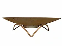 1 x vuurschaal ø 90 cm - cortenstaal - inclusief onderstel - afbeelding 2 van  7