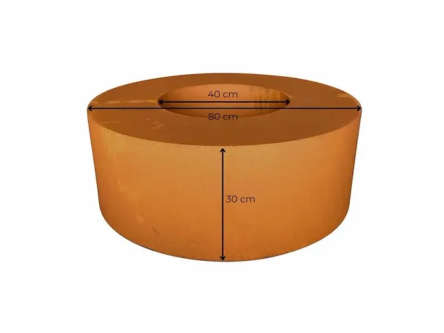 1 x vuurschaal comfort ø 80 cm - cortenstaal - afbeelding 1 van  3