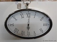 1 x wandklok ovaal - afbeelding 1 van  2