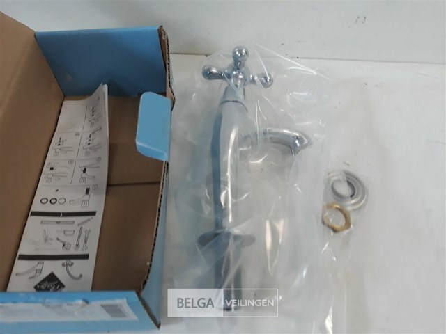 1 x wastafel kraan chrome koud water - afbeelding 3 van  3