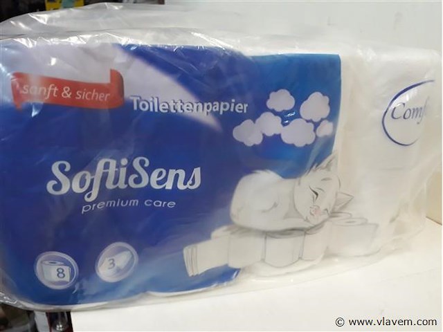 1 x wc papier 3 laags 64 rollen - afbeelding 2 van  2