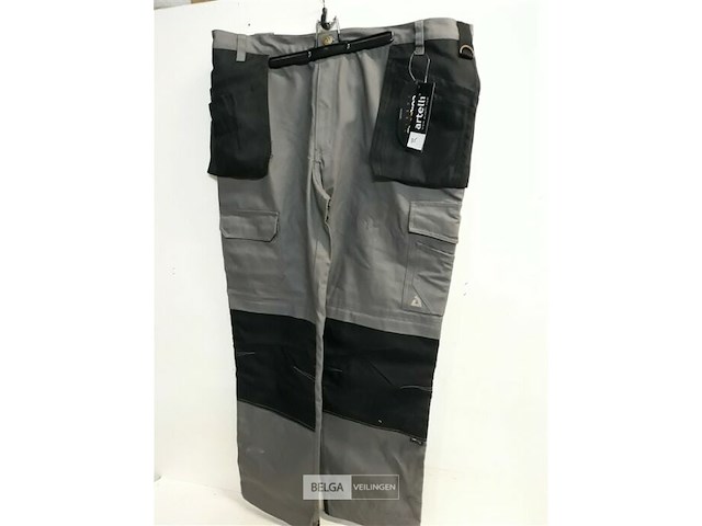 1 x werkbroek grijs/zwart artelli 56 - afbeelding 1 van  3