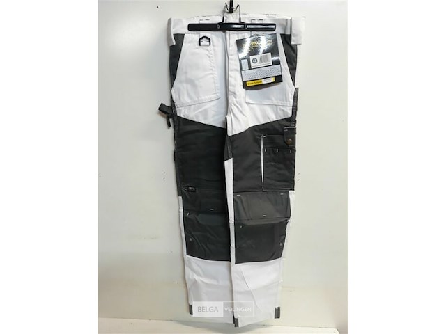 1 x werkbroek wit/zwart wolf line 42 - afbeelding 2 van  3