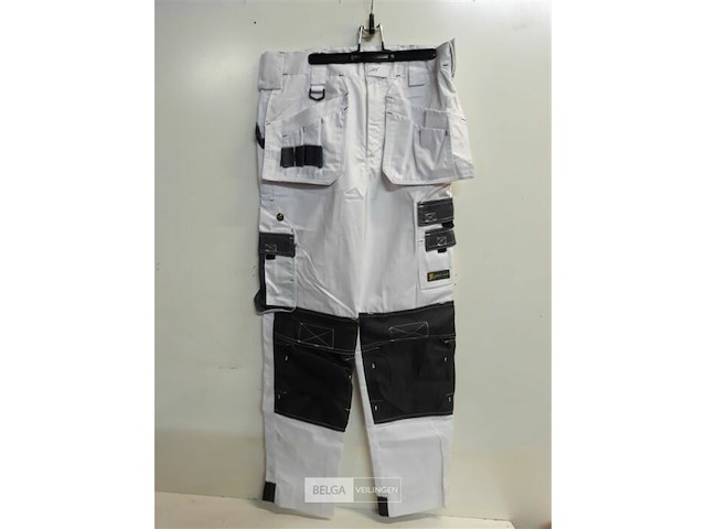 1 x werkbroek wit/zwart wolf line 42 - afbeelding 1 van  3