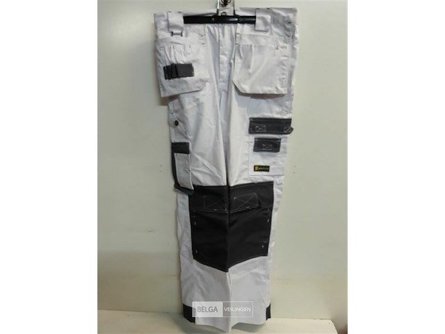 1 x werkbroek wit/zwart wolf line 42 - afbeelding 2 van  3