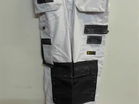 1 x werkbroek wit/zwart wolf line 42 - afbeelding 2 van  3