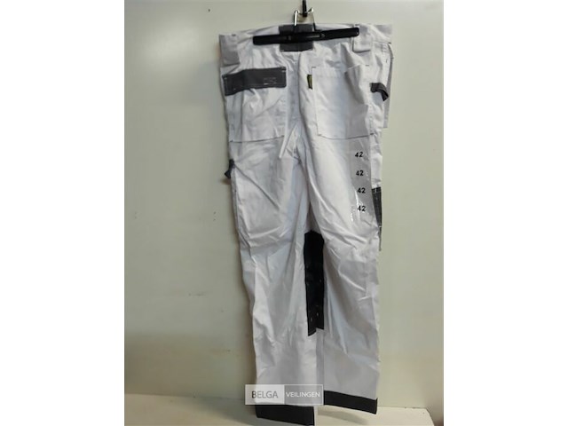 1 x werkbroek wit/zwart wolf line 42 - afbeelding 3 van  3
