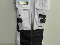 1 x werkbroek wit/zwart wolf line 44 - afbeelding 2 van  3