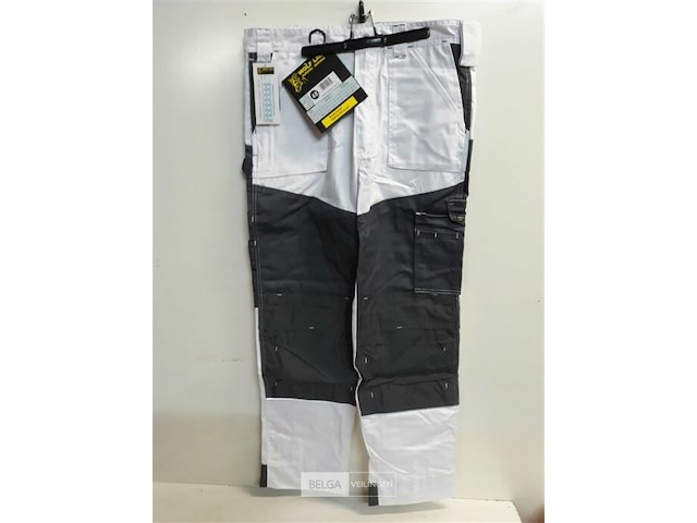 1 x werkbroek wit/zwart wolf line 48 - afbeelding 2 van  3