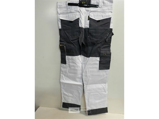 1 x werkbroek wit/zwart wolf line 48 - afbeelding 3 van  3