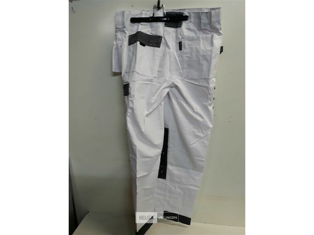 1 x werkbroek wit/zwart wolf line 48 - afbeelding 3 van  3