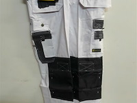 1 x werkbroek wit/zwart wolf line 48 - afbeelding 2 van  3