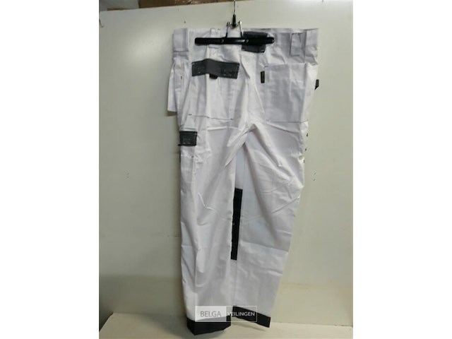1 x werkbroek wit/zwart wolf line 48 - afbeelding 3 van  3