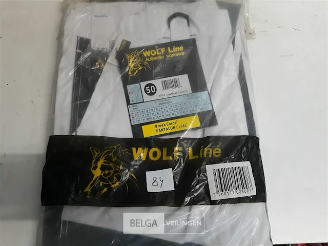 1 x werkbroek wit/zwart wolf line 50 - afbeelding 3 van  3