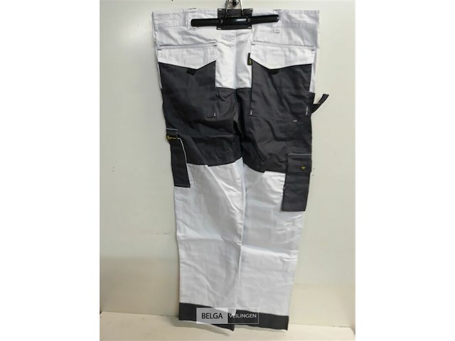 1 x werkbroek wit/zwart wolf line 50 - afbeelding 3 van  3