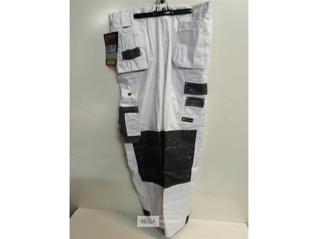 1 x werkbroek wit/zwart wolf line 50 - afbeelding 1 van  3