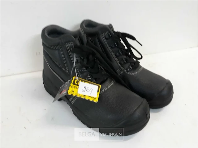 1 x werkschoenen hoog zwart 38 - afbeelding 1 van  3