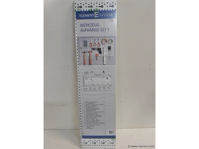 1 x werktuig ophangbord 2 ophangrails + 2 platen + houders - afbeelding 1 van  2