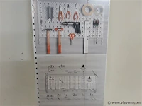 1 x werktuig ophangbord 2 ophangrails + 2 platen + houders - afbeelding 2 van  2