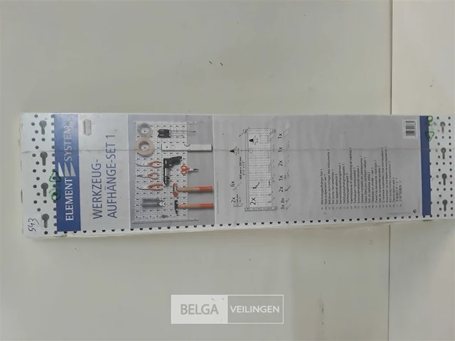 1 x werktuig ophangbord 2 ophangrails + 2 platen + houders - afbeelding 1 van  3