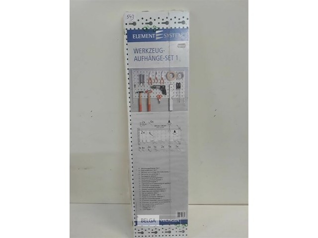 1 x werktuig ophangbord 2 ophangrails + 2 platen + houders - afbeelding 2 van  3