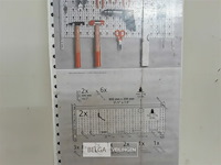 1 x werktuig ophangbord 2 ophangrails + 2 platen + houders - afbeelding 3 van  3