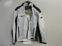 1 x winterjas wit/grijs + kap wolf line xl - afbeelding 1 van  3
