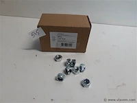 1 x zeskant borgmoer verzinkt m 10 100 stuks - afbeelding 1 van  2
