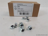 1 x zeskant borgmoer verzinkt m 6 200 stuks - afbeelding 2 van  2