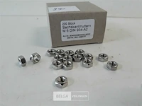 1 x zeskantmoer inox a2 m 6 200 stuks - afbeelding 3 van  3