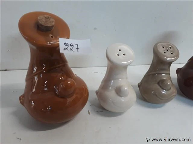 1 x zout peper azijn olie setje - afbeelding 2 van  2
