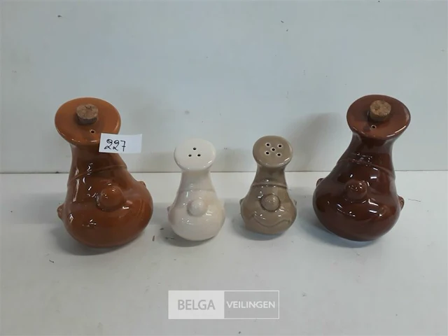 1 x zout peper azijn olie setje - afbeelding 2 van  3