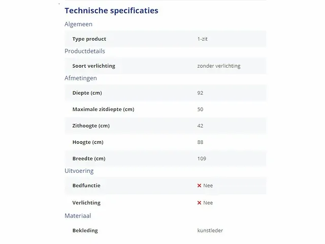 1-zit cathérine in kunstleder - afbeelding 3 van  3