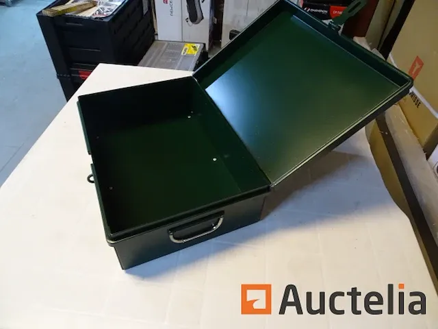 1 zware metaal doos met handvat en hangslot - afbeelding 8 van  8