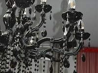 10-armige en 6-armige zwarte glazen luster - afbeelding 3 van  9