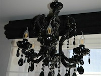 10-armige en 6-armige zwarte glazen luster - afbeelding 5 van  9