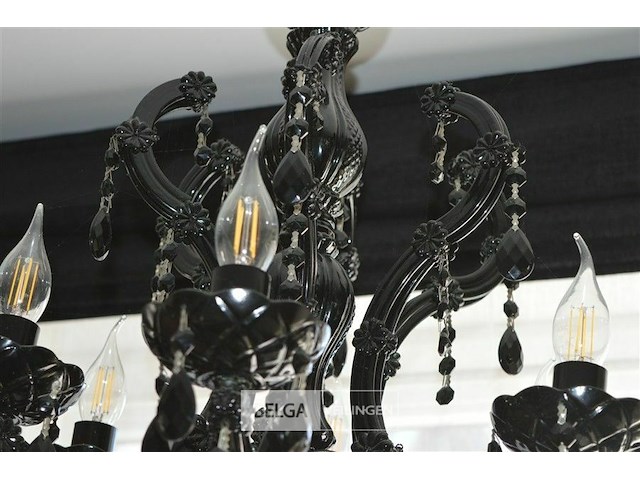 10-armige en 6-armige zwarte glazen luster - afbeelding 7 van  9
