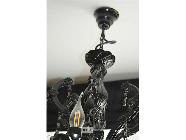 10-armige en 6-armige zwarte glazen luster - afbeelding 9 van  9